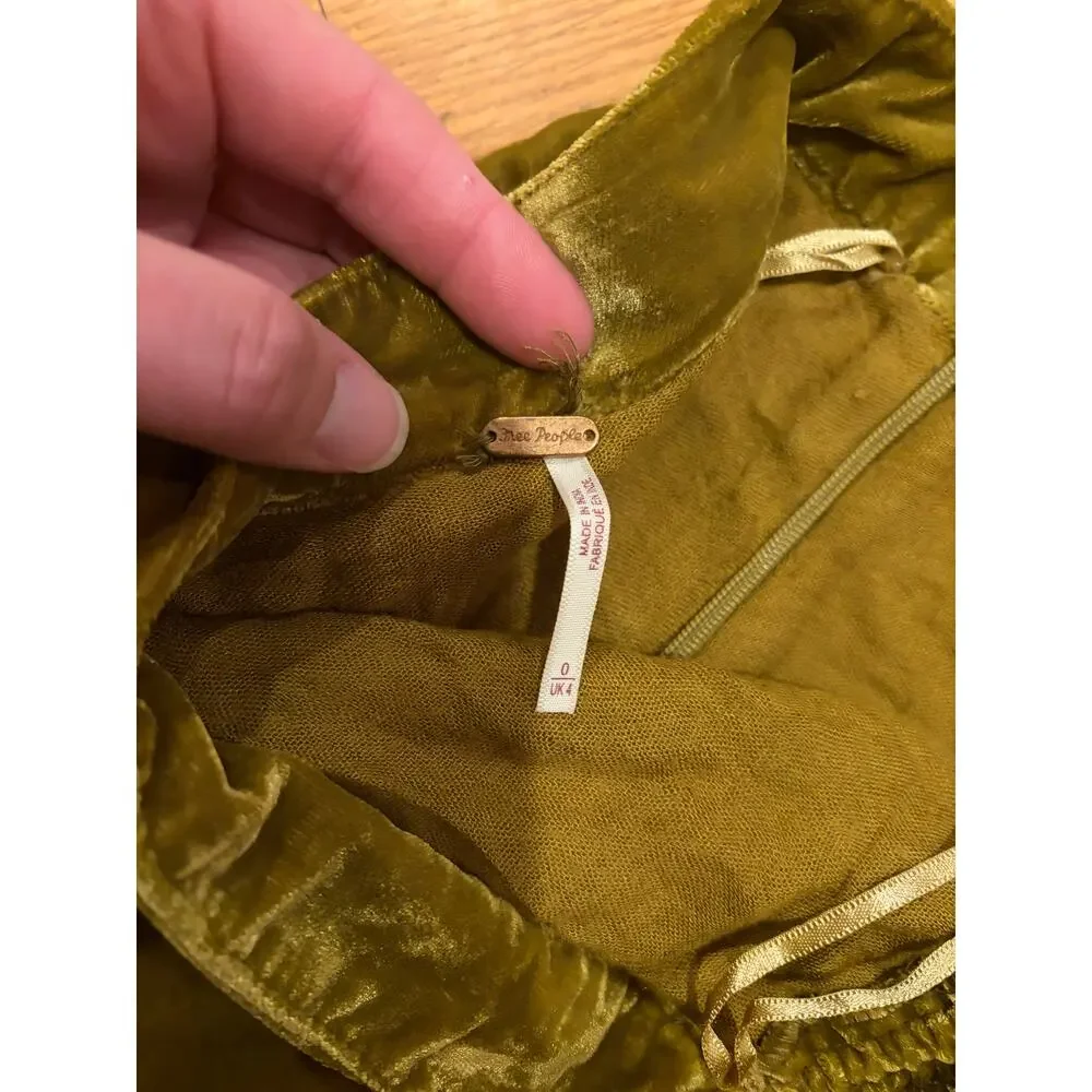 Free People womens size 0 green skirt